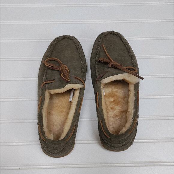 L.L. Bean Men\'s Wicked Good Moccasins Slippers Size 7 Green main image 8